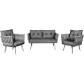 Kalune Design - Siddegruppe til haven - Oakville - Grå - Loungemøbler - - Homeroom