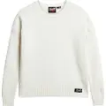 Superdry Superdrytil kvinder. W6110500A Essential trøje med rund hals hvid (M), Casual, Polyester, Lange ærmer