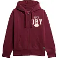 Superdry Superdrytil mænd. M2014116A Vintage atletisk sweatshirt rødbrun (M), Casual, Bomuld