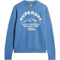 Superdry Superdrytil mænd. M2013716A Lo-Fi Outdoors Graphic Crew sweatshirt blå (M), Casual, Økologisk bomuld, Bæredygtig