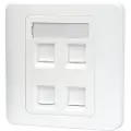 Deltaco Vr-228 Keystone Wall Outlet 4-port White