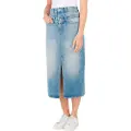 Pepe Jeans Pepe Jeanstil kvinder. PL901207 Midi-nederdel i blåt denimstof uden stretch (XS), Casual, Bomuld, Bæredygtig