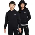 Nike Sportswear Club Fleece-pullover-hættetrøje til større børn - sort