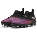Puma FUTURE 8 MATCH FG/AG Football Boots Youth, Shoes, Black/White/Glowing Red, 32