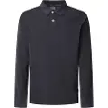 Pepe Jeans Pepe Jeanstil mænd. PM542213 Langærmet piqué polo slim fit sort (M), Casual, Bomuld, Lange ærmer, Bæredygtig