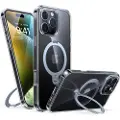 Torras Ostand Spin Case for iPhone 16 ProMax (Transparent)