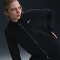 Nike Sportswear Phoenix Fleece-hættetrøje med fuld lynlås til kvinder - sort