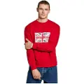 Pepe Jeans Pepe Jeanstil mænd. PM582845 Union Crew Sweatshirt rød (S), Casual, Bomuld, Bæredygtig