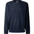 Pepe Jeans Pepe Jeanstil mænd. PM702519 Layne marineblå trøje (S), Casual, Bomuld, Bæredygtig