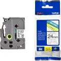 Brother Tape 24mm Tze-151 Sort/gennemsigtig