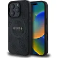 GUESS iPhone 16 Pro Max Guess 4G farvet ringcover - MagSafe-kompatibel - Sort
