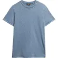Superdry Superdrytil mænd. M1011888A Flammet kortærmet T-shirt med blå rund halsudskæring (XXL), Casual, Bomuld, Korte ærmer