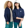 Nike Sportswear Club Fleece-hættetrøje med fuld lynlås til større børn - blå
