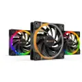 be quiet! LIGHT WINGS 120mm PWM high-speed Triple-Pack - Kabinet køler - 120mm - Sort med RGB LED lys - 31 dBA