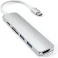 Satechi Slim USB-C MultiPort Adapter V2, Sølv ST-SCMA2S Modsvarer: N/A