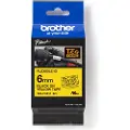 Brother Tape 6mm Tze-fx611 Sort/gul Fleksibel