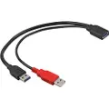 DeLOCK Usb Extra Power Cable 0.3m. Usb A 2 X Usb A