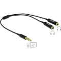 DeLOCK 65575 Lydkabel 0,25 M 3.5mm 2 X 3.5mm Sort 0.25m. 3.5mm 2 X 3.5mm