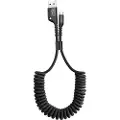 Baseus Fish Eye Spring USB-C Datakabel CATSR-01 - 1m - Sort
