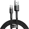 Baseus Cafule USB 2.0 / Type-C Kabel CATKLF-AG1 - 0.5m - Sort / Grå