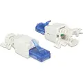 DeLOCK Rj45 Plug Cat6a Utp Toolfree White