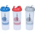 Dunlop Shake / Shakerflaske / Proteinshaker / Vandflaske 550 ml med smart opbevaring til proteinpulver