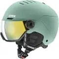 Uvex Wanted Visor, skihjelm med visir, lysegrøn