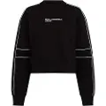 Karl Lagerfeld Relaxed Crop Piping Sweatshirt