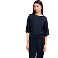 Armani Exchange AIX Armani Exchangetil kvinder. XW000582AF10352UB100 Kortærmet marineblå trøje (XS), Casual, Viscose, Korte ærmer