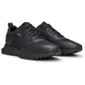 Hugo Boss BOSStil mænd. 50513195 Træningssko i blandet materiale med mesh-detaljer og mærkenavn Sort (44), Fast, Blonder, Casual