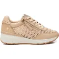 Carmela Carmelatil kvinder. 16232602-BEIGE Træningssko i læder 162326 beige (39), Fast, Blonder, Lynlås, Casual