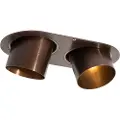 QAZQA Afrundet indbygget spotlight mørk bronze GU10 70 mm vipbar 2-lys - Installa