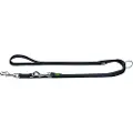 Hunter Vario Basic Hundesnor, sort - 200 cm lang, 15 mm bred