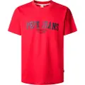 Pepe Jeans Pepe Jeanstil mænd. PM509766 Derril T-shirt rød (M), Casual, Bomuld, Korte ærmer