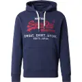Superdry Superdrytil mænd. M2014122A Vintage Heritage navy sweatshirt med afslappet pasform (M), Blå, Casual, Bomuld