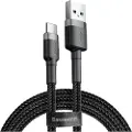 Baseus Cafule USB 2.0 / Type-C Kabel CATKLF-BG1 - 1m - Sort / Grå