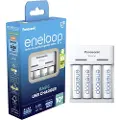 Panasonic Eneloop BQ-CC61 USB-batterioplader med 4x AA genopladelige batterier