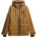 Superdry Superdrytil mænd. MS110176A Skijakke Peak Rescue brun (XL), Sport, Sne, Elastin, Bæredygtig