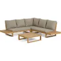 Kave Home - Hjørnesofa Flaviina, 5-pers. - Brun - Loungesofaer - - Homeroom