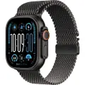 Apple Watch Ultra 2 Gps + Cellular 49mm Black Titanium Case With Black Titanium Milanese Loop - S