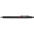 Rotring 600 kuglepen | Mellempunkt | Sort blæk | Sort tønde med skridsikkert knurled greb | Genopfyldning