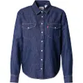 Levi's Levi'stil kvinder. 16786-0101 Ikonisk navy skjorte fra Western (M), Casual, Bomuld, Lange ærmer, Blå