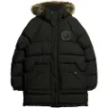 Superdry Superdrytil mænd. M5011932A Everest lang parka med baffler sort (M), Casual, Genanvendt polister, Bæredygtig, Genanvendt nylon