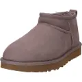 Ugg UGGtil kvinder. 1116109 Klassiske Ultra Mini lilla læderstøvler (38), Fast, Ingen, Casual