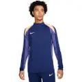 Nike Strike Dri-FIT-fodboldtræningstrøje med 1/2 lynlås til mænd - blå