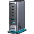 JOYROOM GaN-ladestation 65W med 4xUSB-C og 2xUSB - mørkegrå