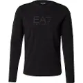 Emporio Armani EA7til mænd. 7M000227_AF10373 Langærmet Visibility T-shirt i stretchbomuld, sort (XXL), Casual, Lange ærmer