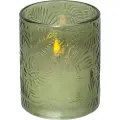 Star Trading - LED bloklys Flamme Leaf 12,5 cm - Grøn - Lys - - Homeroom