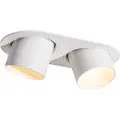 QAZQA Rund indbygget spotlight hvid GU10 70 mm vipbar 2-lys - Installa
