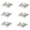 QAZQA Sæt med 6 indbyggede spots hvide GU10 70 mm uden kant - Oneon